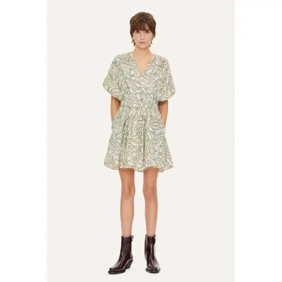 NWT $297 Stine Goya Claudia Zebra Print Mini Dress - Organic Cotton Patterned - Picture 3 of 11